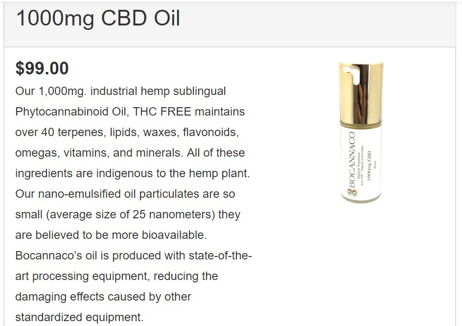 Bocannaco Scam CBD Product