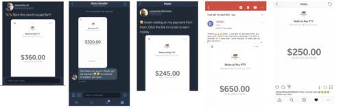 Referral Pay fake proofs