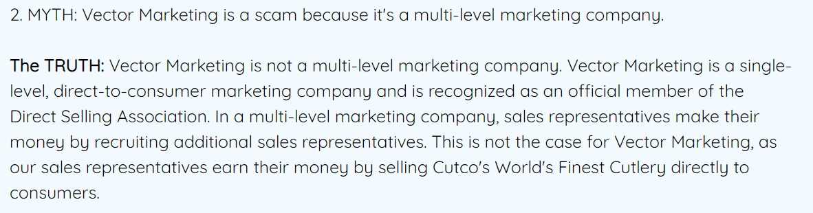 vector marketing mlm scam answer